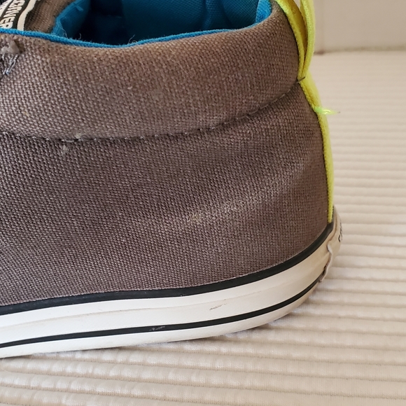 Converse Chuck Taylor All Star High Top Shoes Junior Size 6 Grey Green Blue Lace - Picture 5 of 14